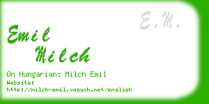 emil milch business card